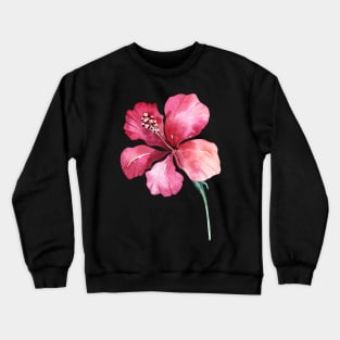 Vintage Island Tropical Hibiscus Floral Crewneck Sweatshirt